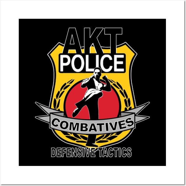 AKT Police Combatives - Small Gold Badge Left Chest Wall Art by AKTionGear